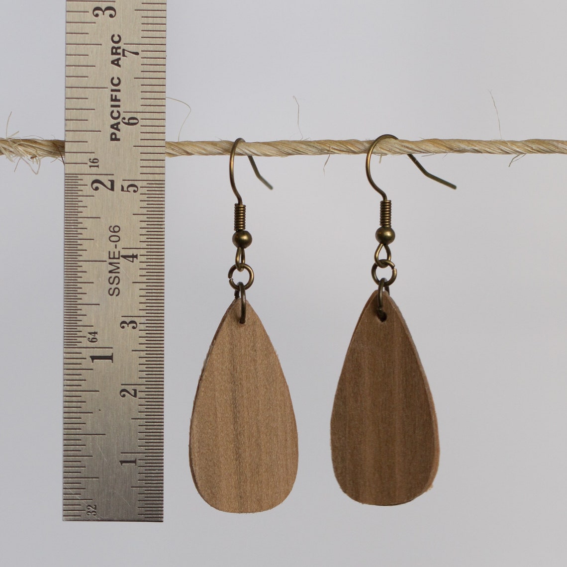 Genuine Wood Veneer Earrings Small Teardrop Etsy Ireland