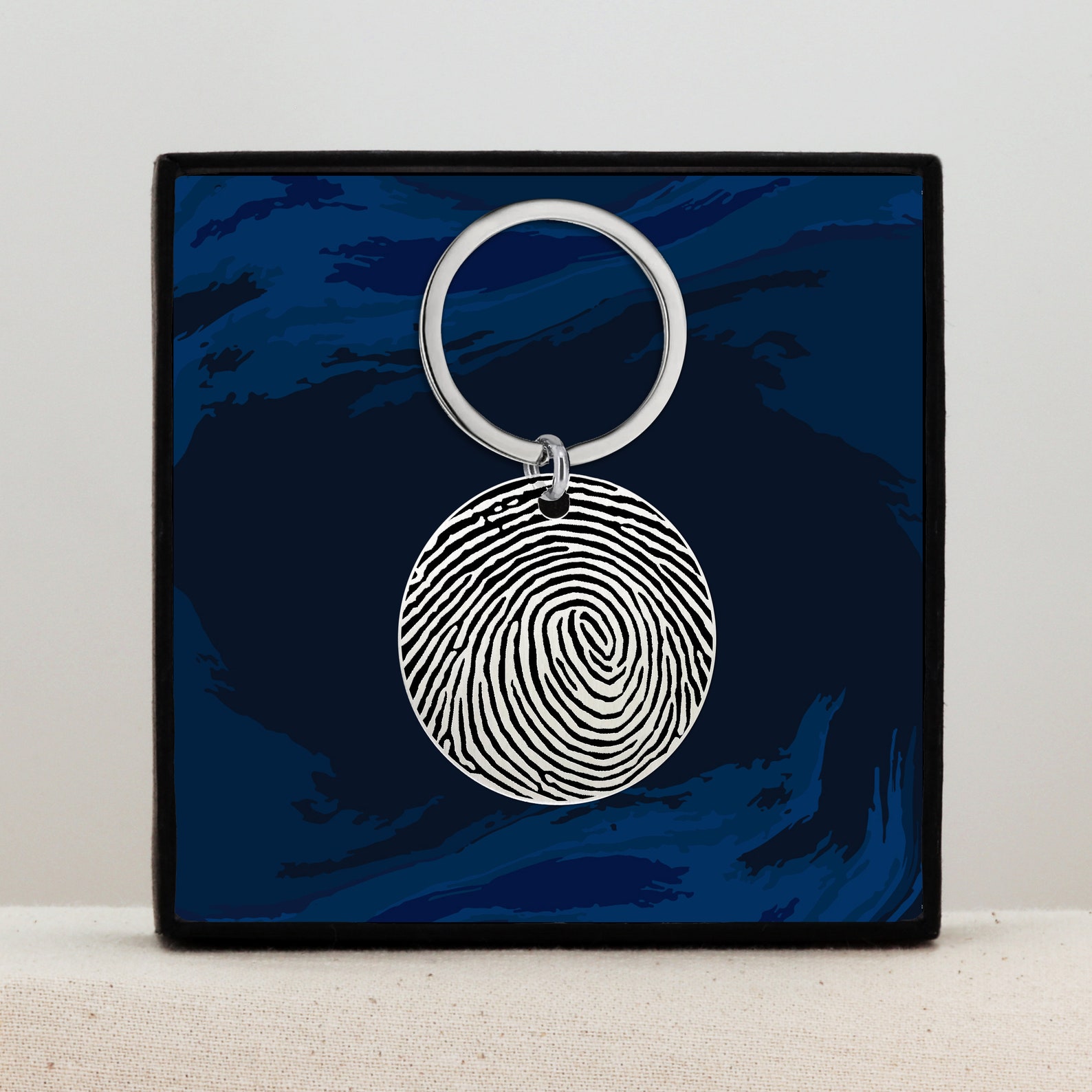 Actual Fingerprint Key Chain Actual Handwriting Key Chain Etsy