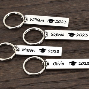 Graduation Gift for Her, Graduation Gift for Him, Class of 2023 Keychains, Bulk Graduation Gift for 2023, Personalized Graduation Keychain