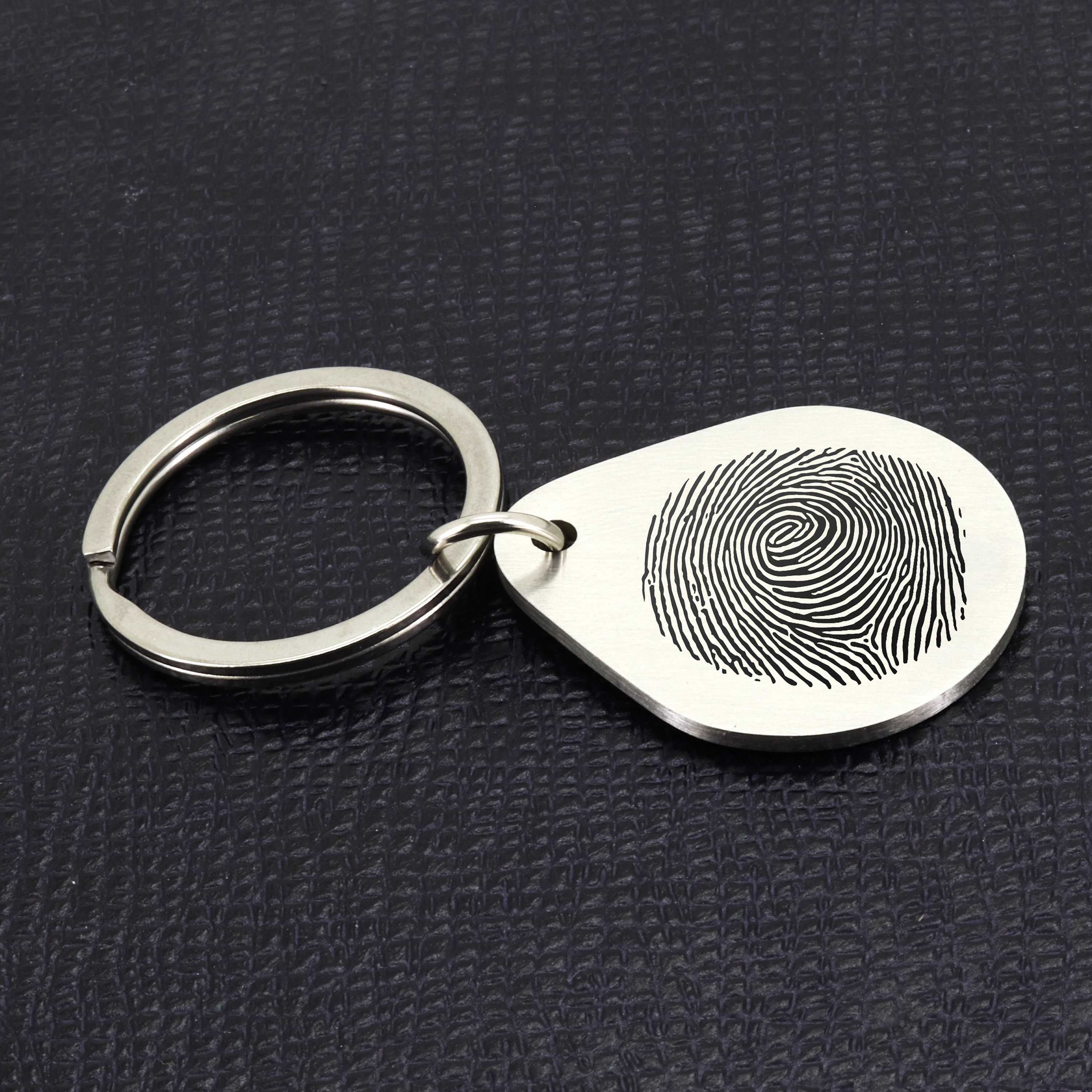 Custom Fingerprint Keychain Personalized Fingerprint Etsy.de