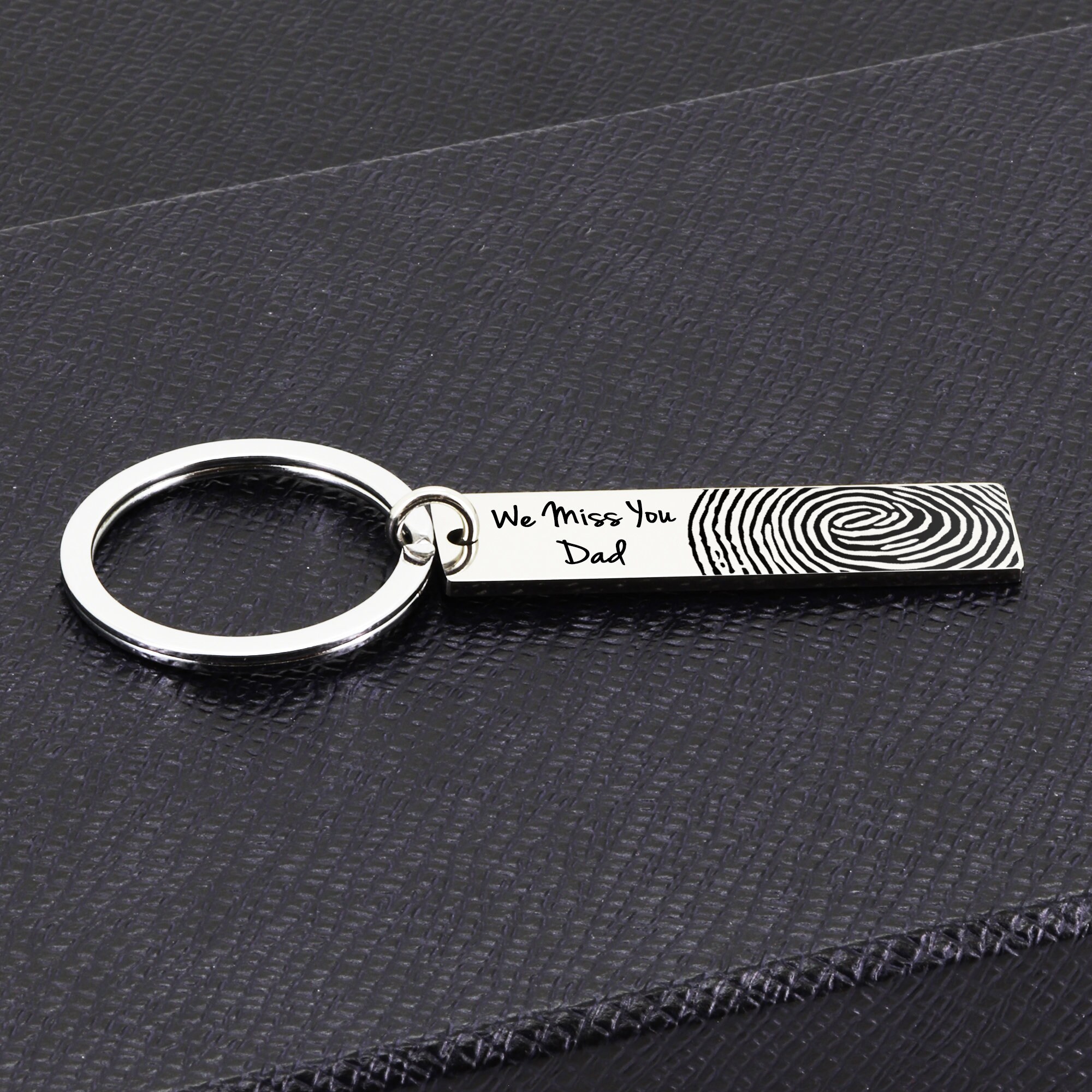 Actual Fingerprint Keychain Christmas Gift for Him Etsy