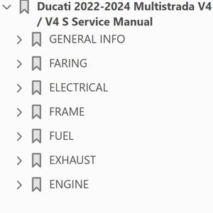 Manual de taller y servicio en PDF para Ducati Multistrada V4/S (2021-2024), con 1794 páginas. imagen 2
