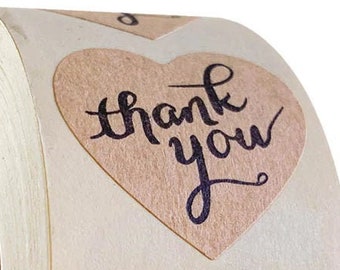 Thank You Stickers Green Flowers Wedding White Business Mix Labels 25mm