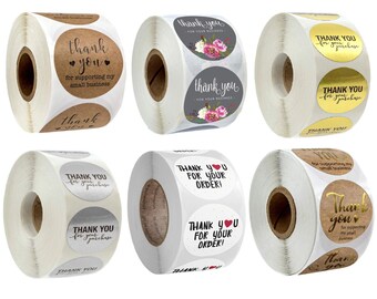 Thank You Stickers For Your Purchase Order Professional Business Labels 25mm