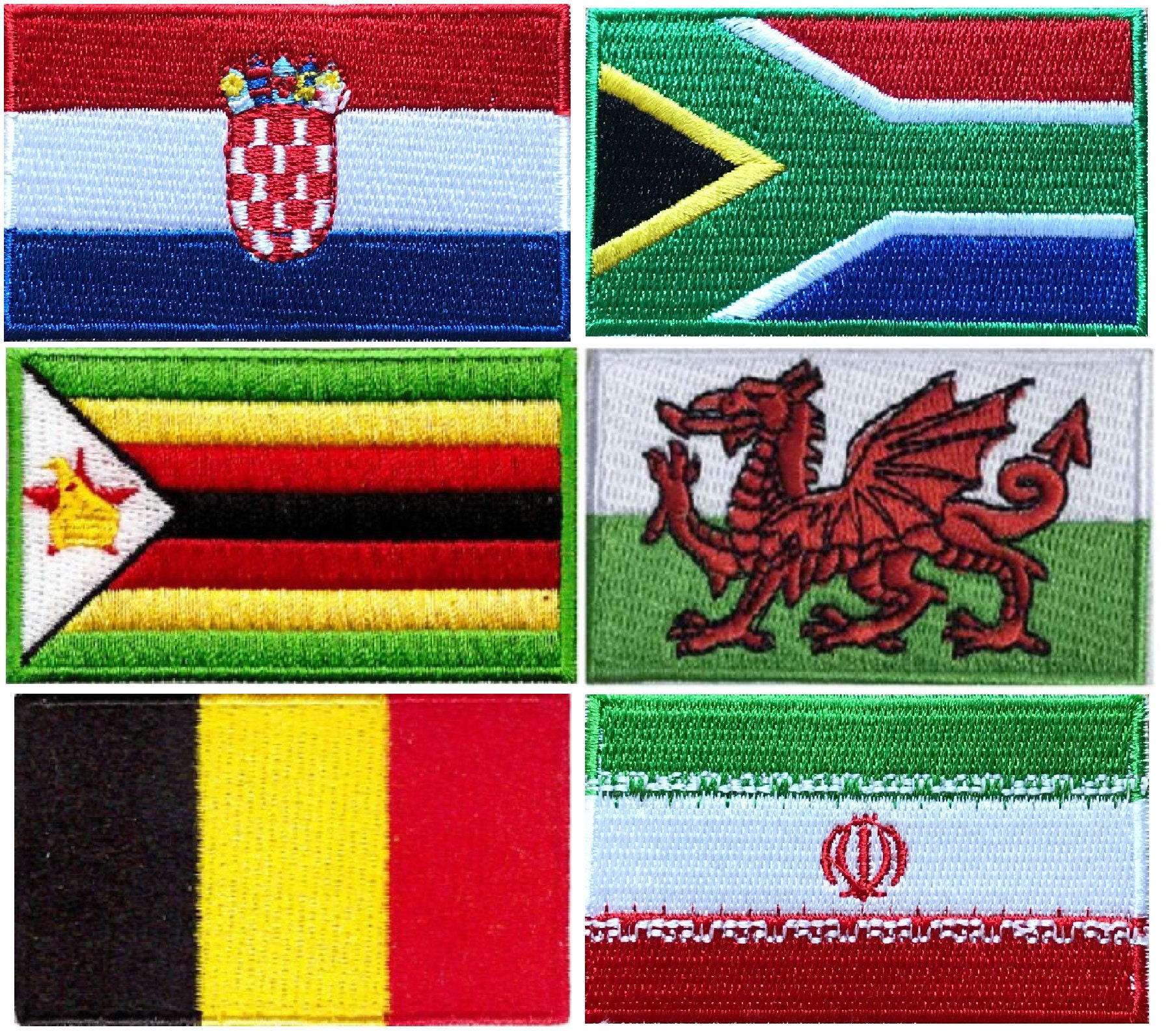FLAG PATCHES Embroidered National Flags Sew on Iron on Country Etsy UK