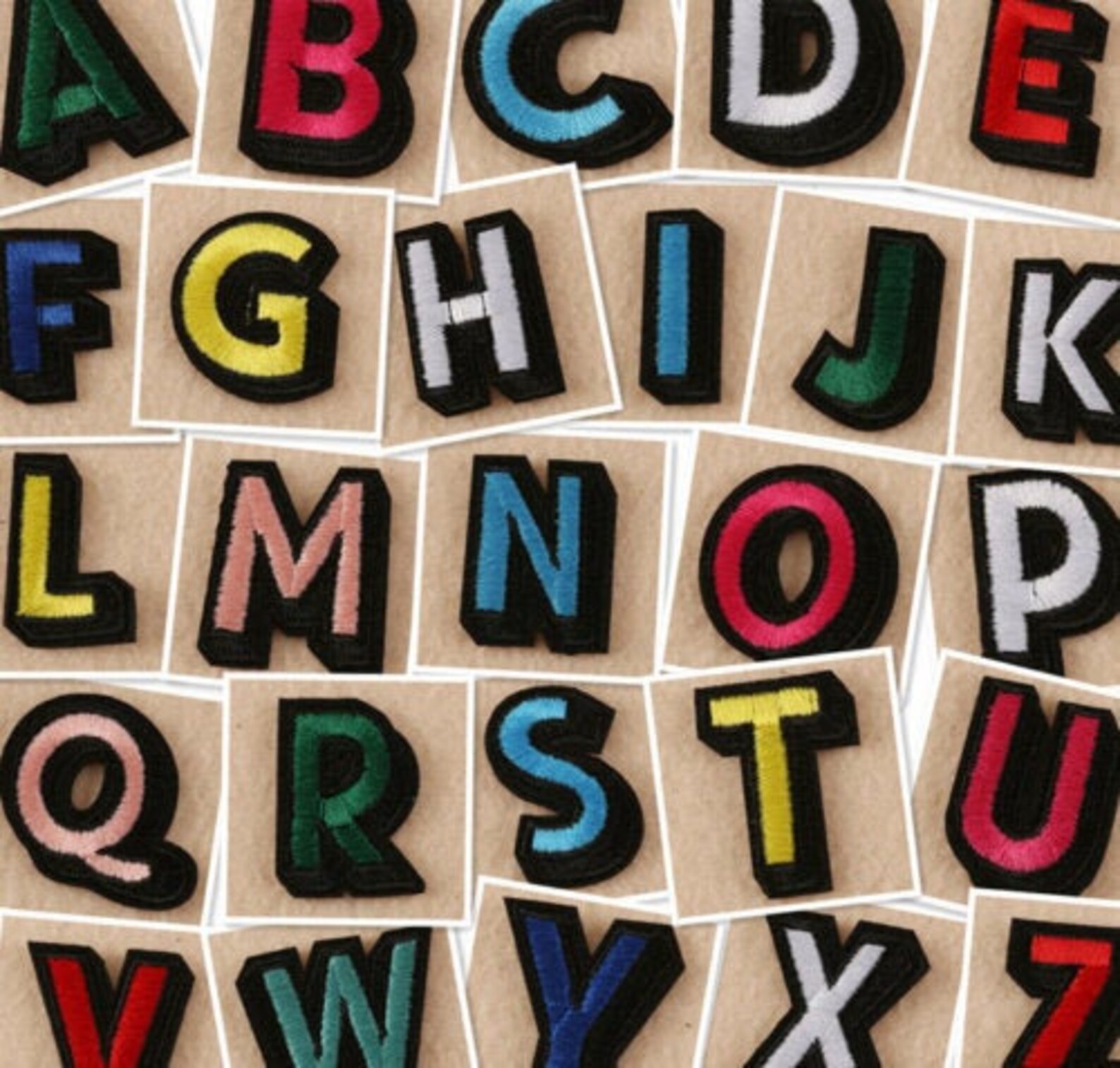 Multicoloured Embroidered Letter Patches Sew on / Iron on Etsy UK