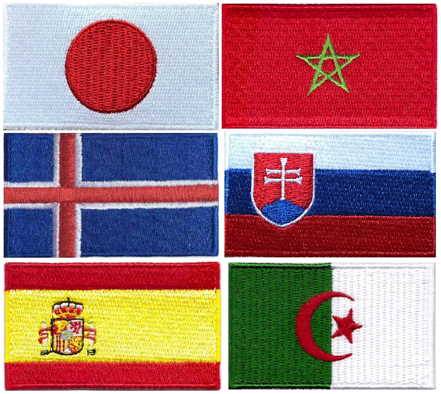 FLAG PATCHES Embroidered National Flags Sew on Iron on Country Etsy UK