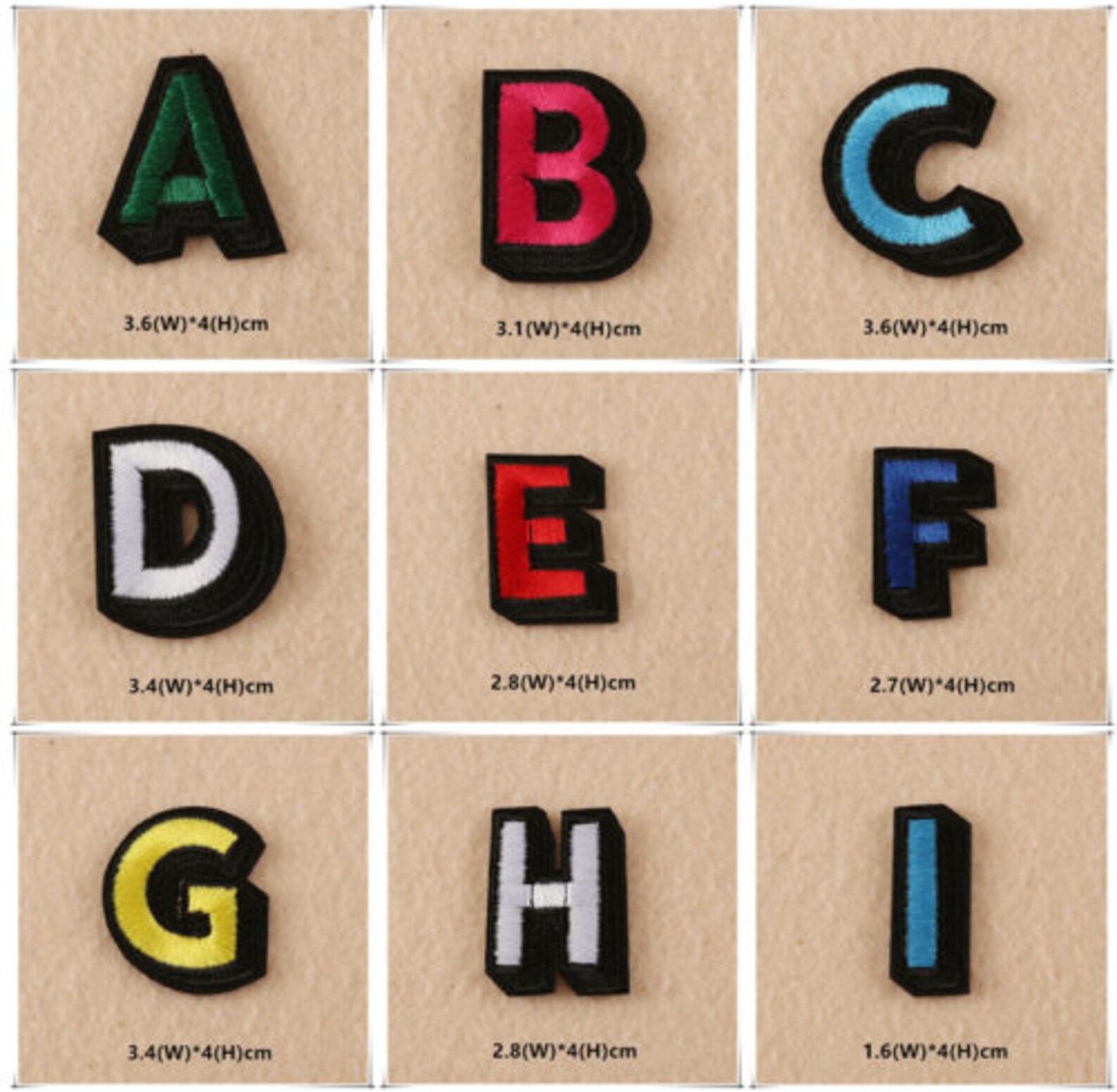 Multicoloured Embroidered Letter Patches Sew on / Iron on Etsy UK