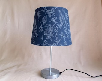 Handmade Screen-Printed Lampshade: Botanical Linen Design