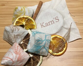 Christmas Scented Potpourri Sachet: Linen Herb Bag, Sussex Spices