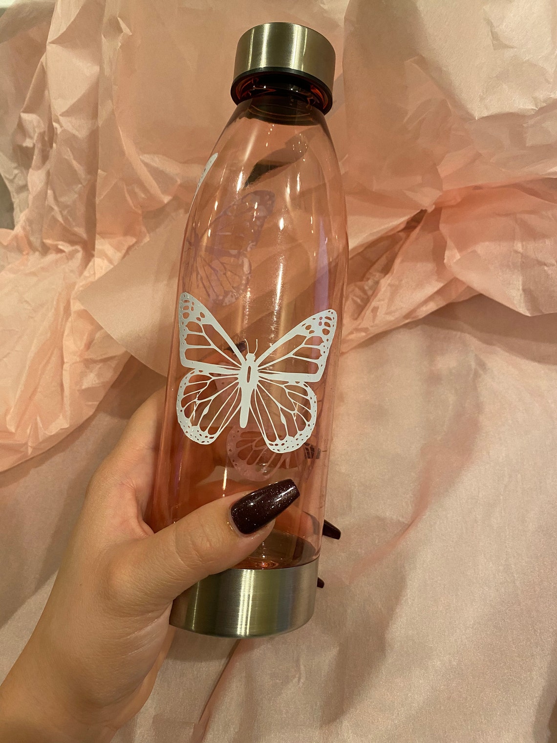 Butterfly Water Bottle Etsy