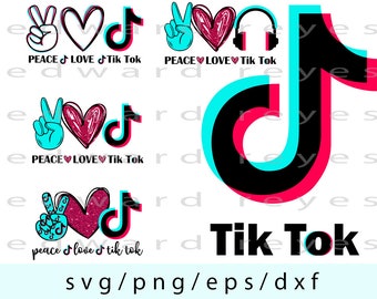 Download Peace Love Tik Tok Svg Etsy