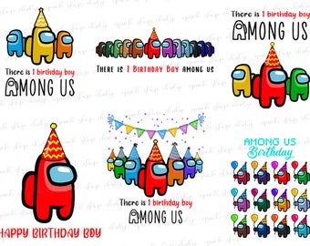 Download Among Us Birthday Svg Etsy