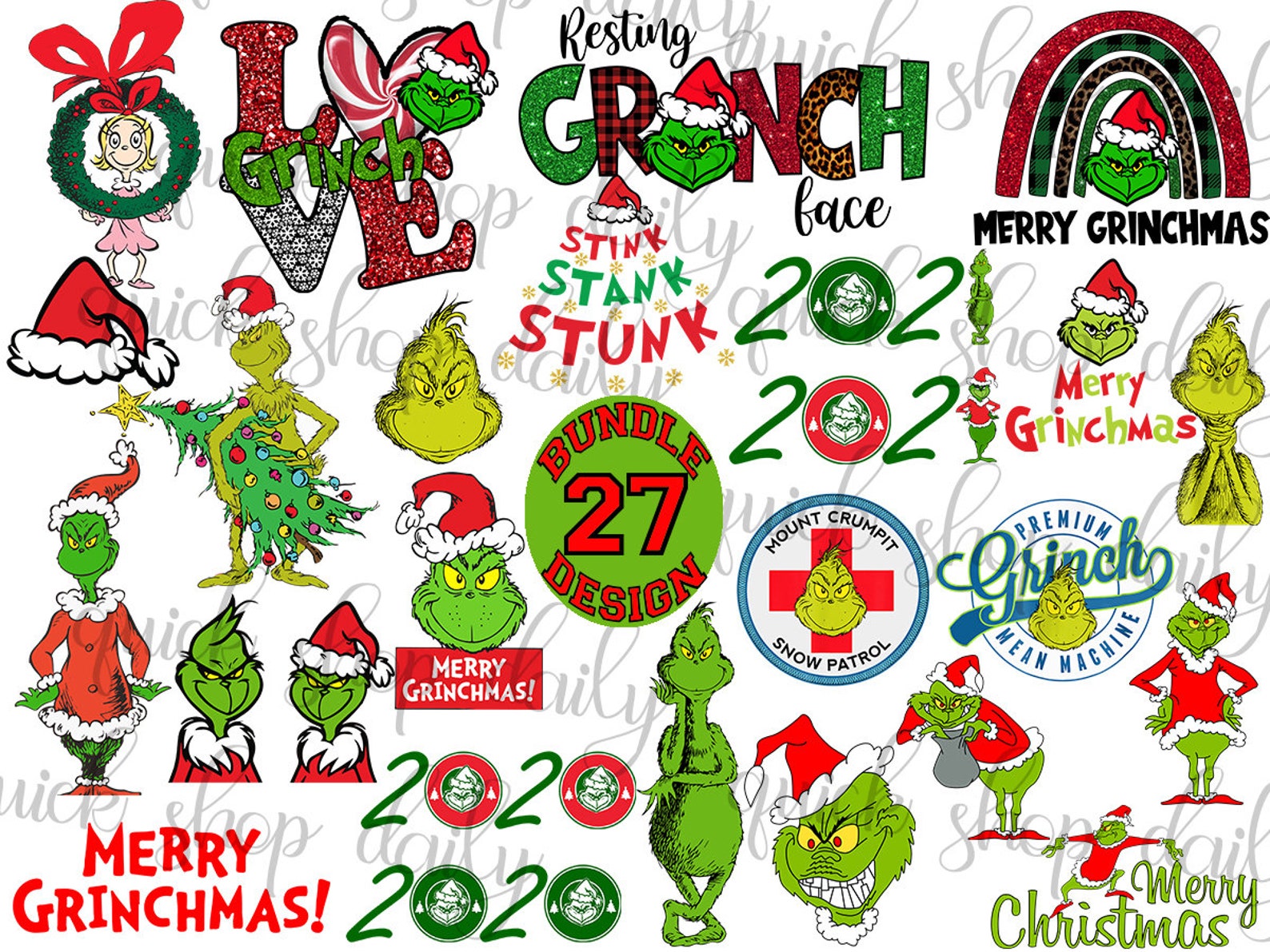 Design Grinch inspired PNG Grinch Png bundle PNG Merry | Etsy