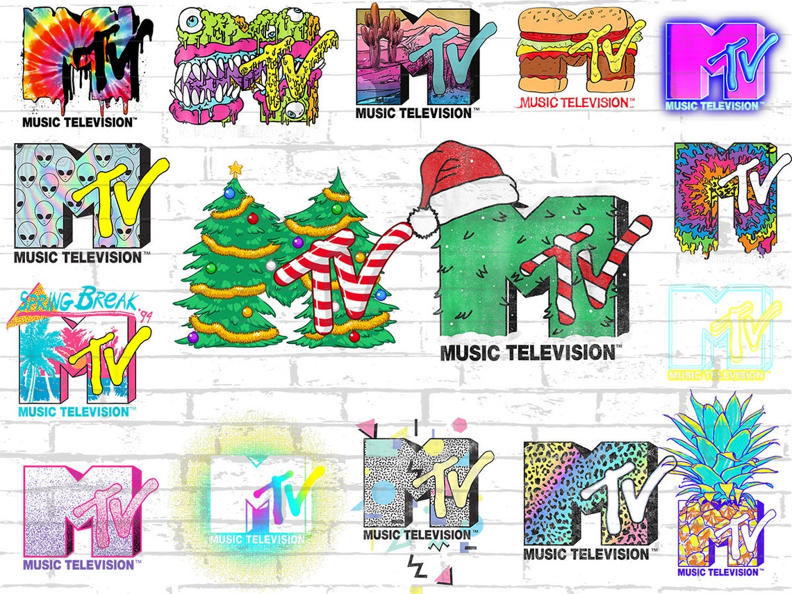 MTV Logo Bundle Png MTV christmas update Png MTV Logo Set Etsy