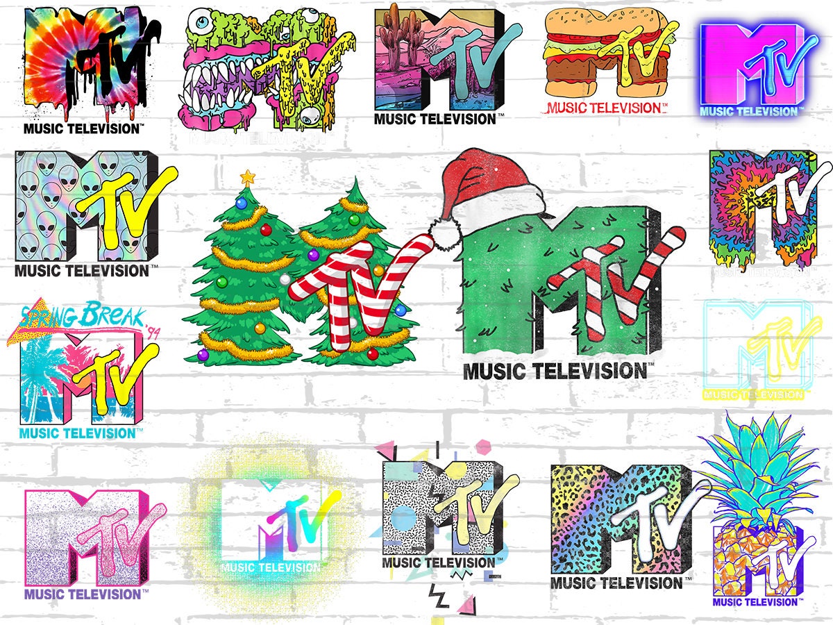 MTV Logo Bundle Png MTV christmas update Png MTV Logo Set Etsy