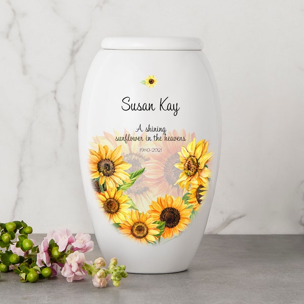 Sun Flower Human Urn - Personalized Human Urn