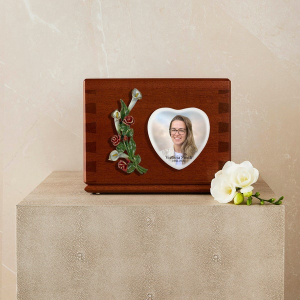 Rose & Lily Tribute Cremation Urn