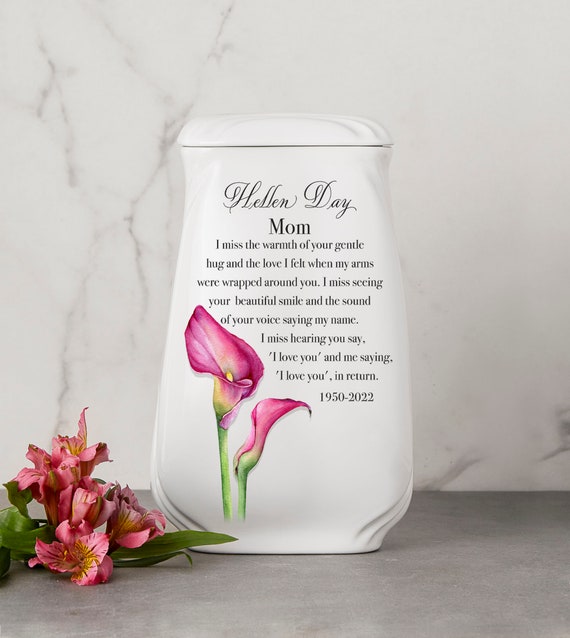 Personalized Calla Lily Urn Personalized Human Urn Etsy