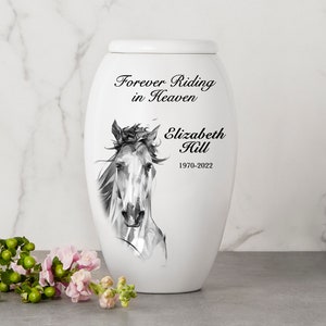 Horse Themed Equestrian Style - Personalized Human Urn