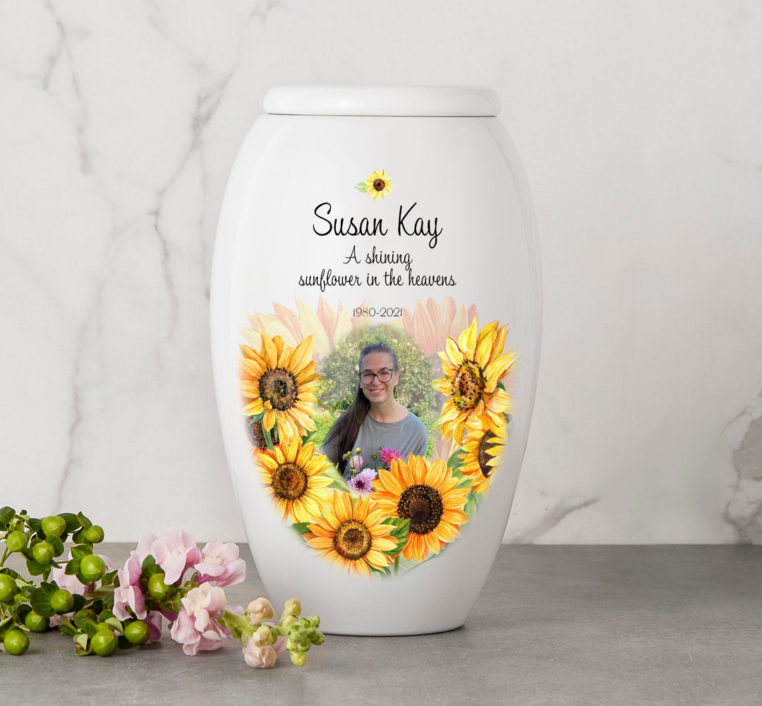 Personalized Sun Flower Human Urn Personalized Human Urn Etsy