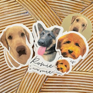 Custom Dog Stickers, Pet Sticker Bundle, Dog to Sticker from photo, Custom Portrait, Dog Art, Personalized Sticker, Dog Portrait Custom