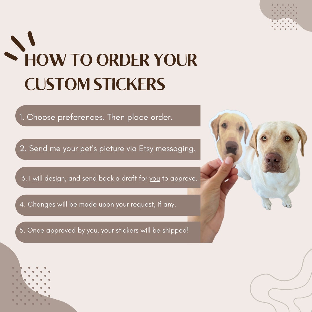 Dog Birthday Stickers Dog Party Favor Customized Dog Sticker Etsy