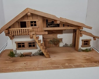 Weihnachtskrippe- Krippe Krippenstall Weihnachten-Weihnachtskrippe K1