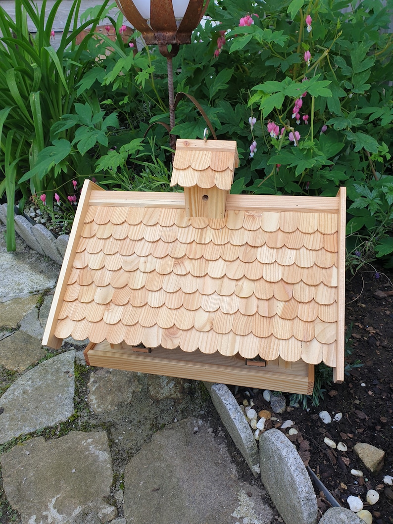 XXL Vogelhaus Futterhaus Lärchenholzdach Almhütte mit od.ohne | Etsy