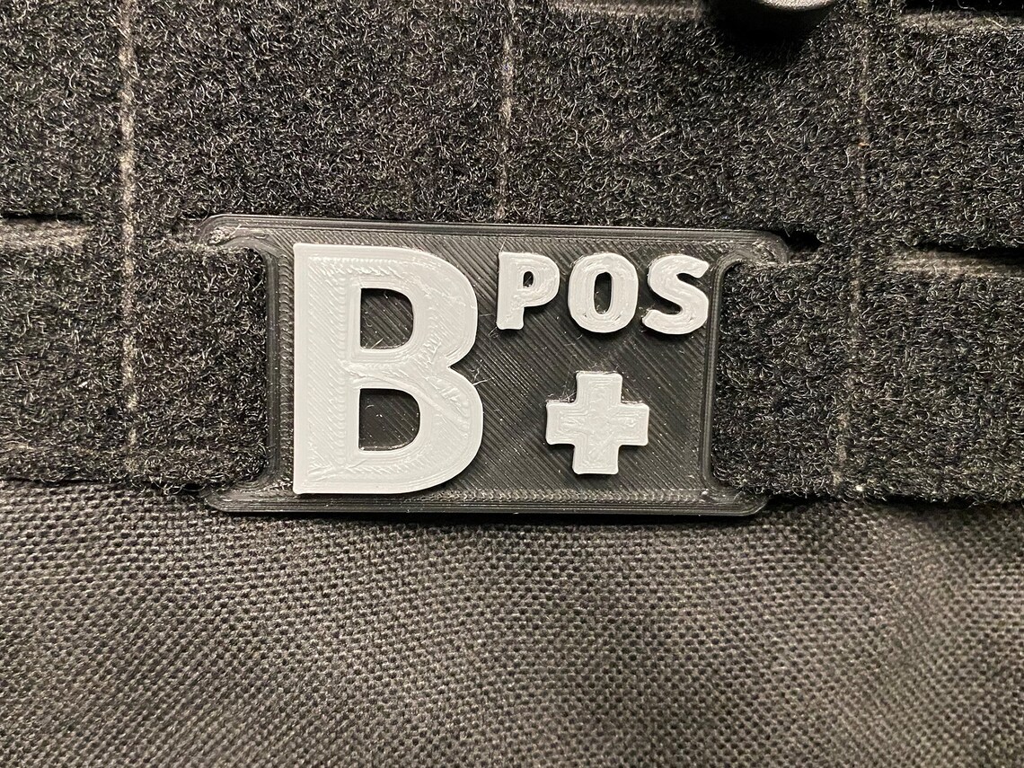 Molle Attach Blood Type Tags 3D Printable STL Set of 9 files Etsy