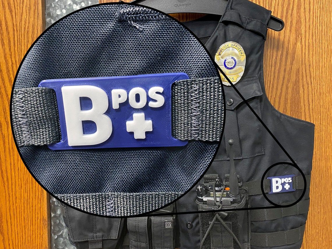 Molle Attach Blood Type Tags 3D Printable STL Set of 9 files Etsy