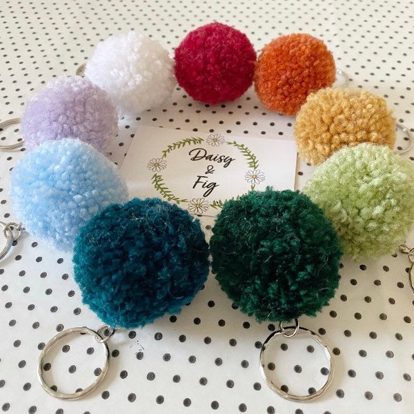 Pom Pom Keyring Etsy UK