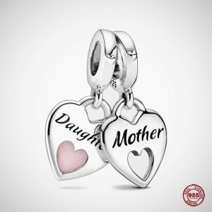 CharmSStory Heart Love Mom Mother Daughter Son Charm Dangle Beads Charms  For Bracelets