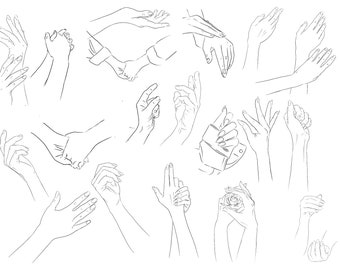 Hand Drawing Pose Etsy Hand Drawing Pose Etsy
