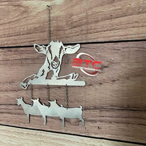 Goat wind chime, Goat chime, Goat wind chime, Nubian Goat chime, Fainting Goat wind chime, Fainting goats, Fainting Goat, Goat chime,
