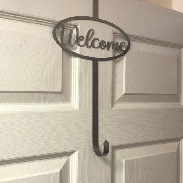 Welcome wreath holder, Welcome wreath hook, Door Hanger, Door hanger