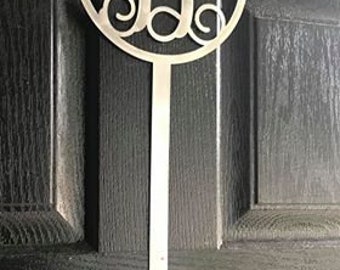 Metal Monogram wreath holder, Vine font monogram wreath hook, Door Hanger, Customized wreath Hanger, Door Hanger