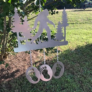 Big Foot Wind Chime, Sasquatch Wind Chime Big Foot yard art, Sasquatch Yard art, Big Foot