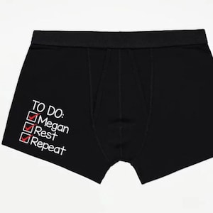 To do list boxers, funny mens underwear, valentines day gift boyfriend, gift for him, personalised boxers, husband gift, gifts for him