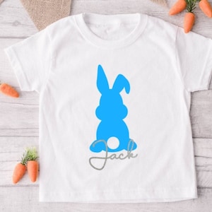 Personalised Kids Easter T-Shirt / childrens easter tshirt, bunny tshirt, easter gifts, easter gifts for kids, easter t shirt, easter tops