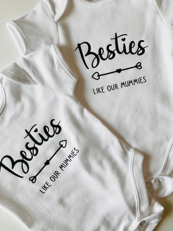 Besties Like Our Mummies X2 Baby Vests Matching Baby Set Baby Gift Baby Vest New Baby Gift Baby Shower Gift Keepsake Baby Clothes Etsy UK