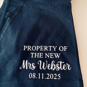 Personalised 'Property of the New Mrs' Boxers - Husband Gift