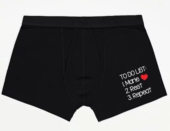 To Do List Boxers, Funny Mens Underwear, Valentines Day Gift Boyfriend,  Gift for Him, Personalised Boxers, Husband Gift, Gifts for Him -   Ireland