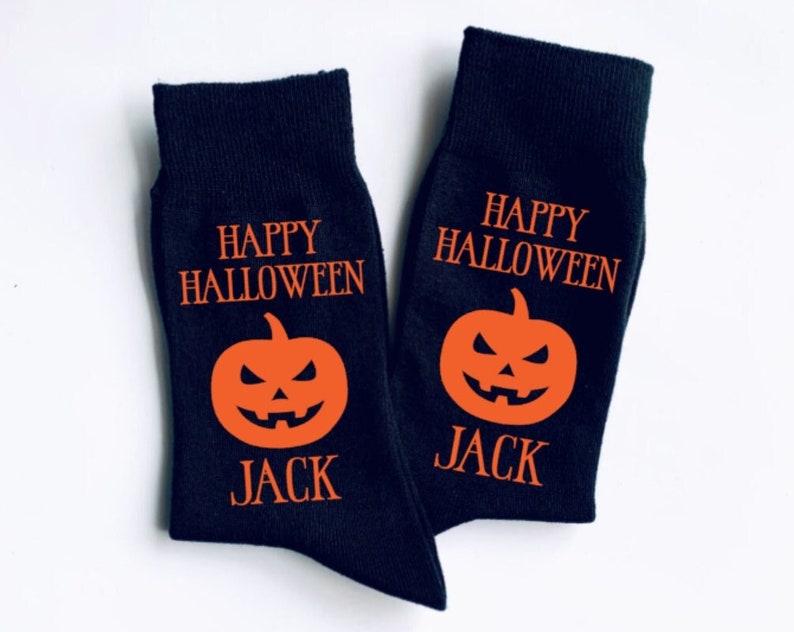 Halloween Socks Personalised Halloween Socks Trick or Treat Etsy UK