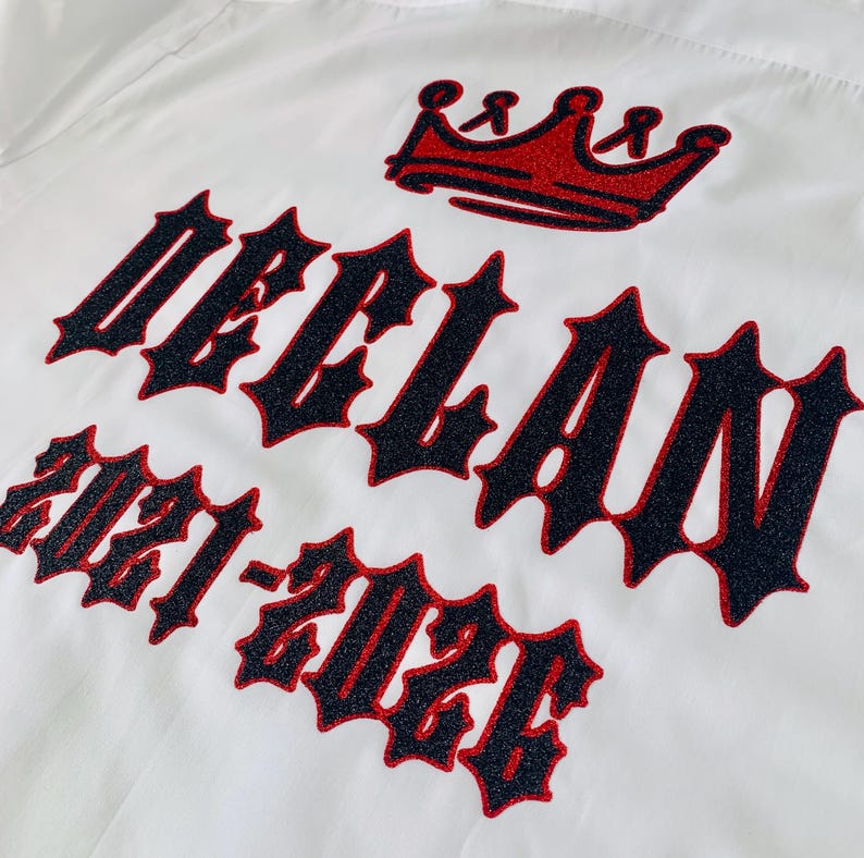 Declan Hand Lettering Crown Name School Leavers Shirt - Etsy UK