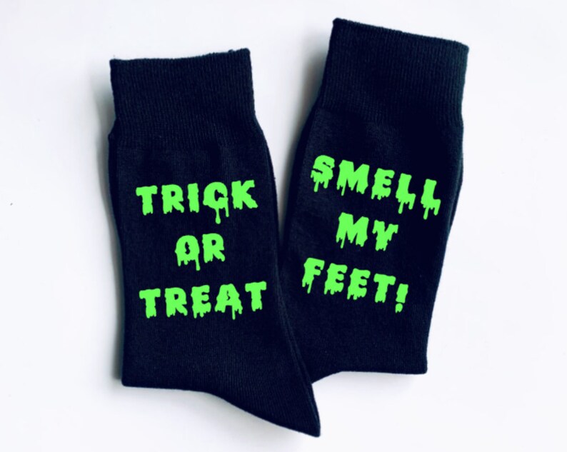 Halloween Socks Personalised Halloween Socks Trick or Treat Etsy UK