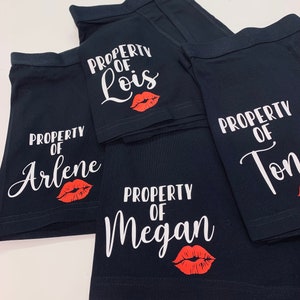 Property of boxers, funny mens underwear, valentines day gift boyfriend, gift for him, personalised boxers, husband gift, gifts for him