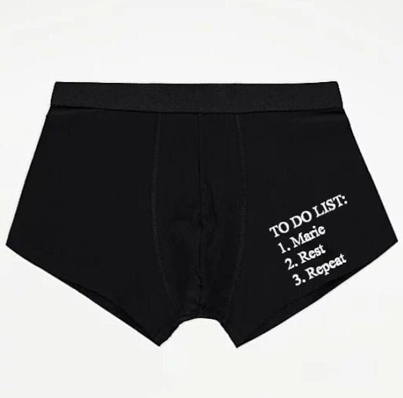 To Do List Boxers, Funny Mens Underwear, Valentines Day Gift Boyfriend,  Gift for Him, Personalised Boxers, Husband Gift, Gifts for Him -  Canada