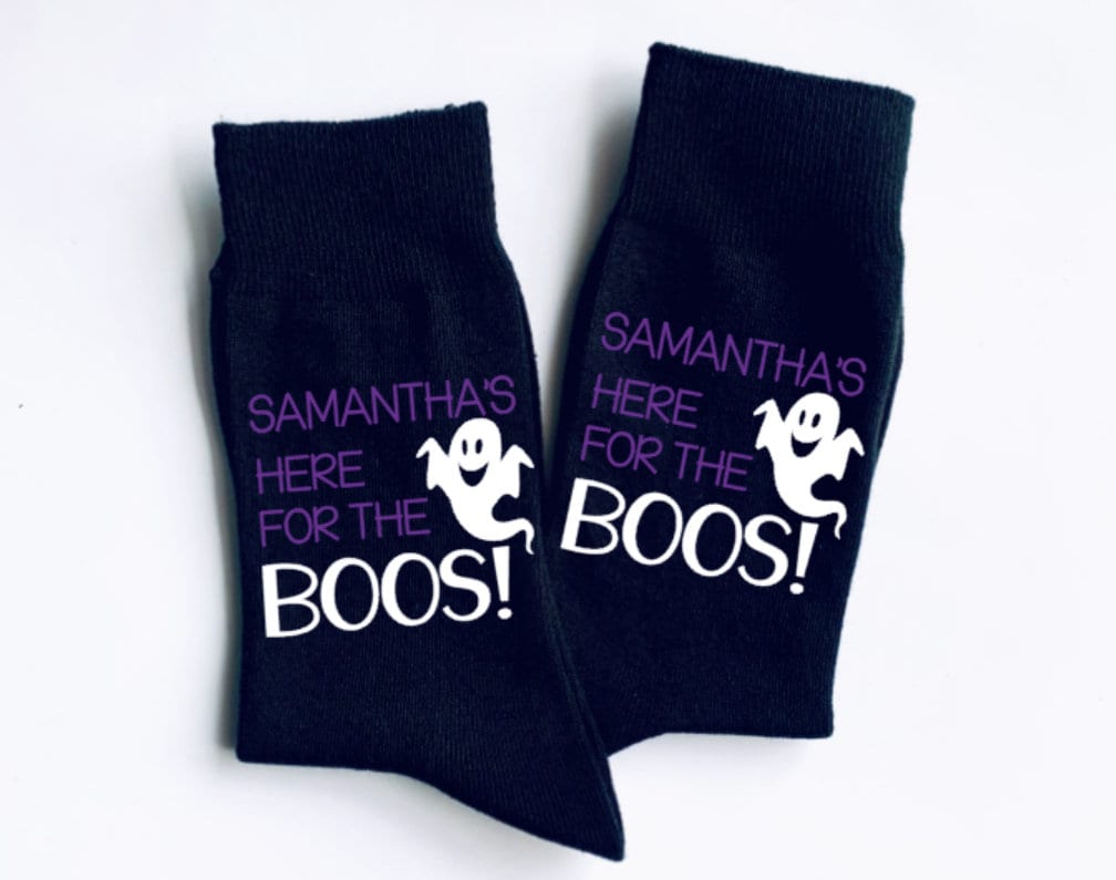 Halloween Socks Personalised Halloween Socks Trick or Treat Etsy UK