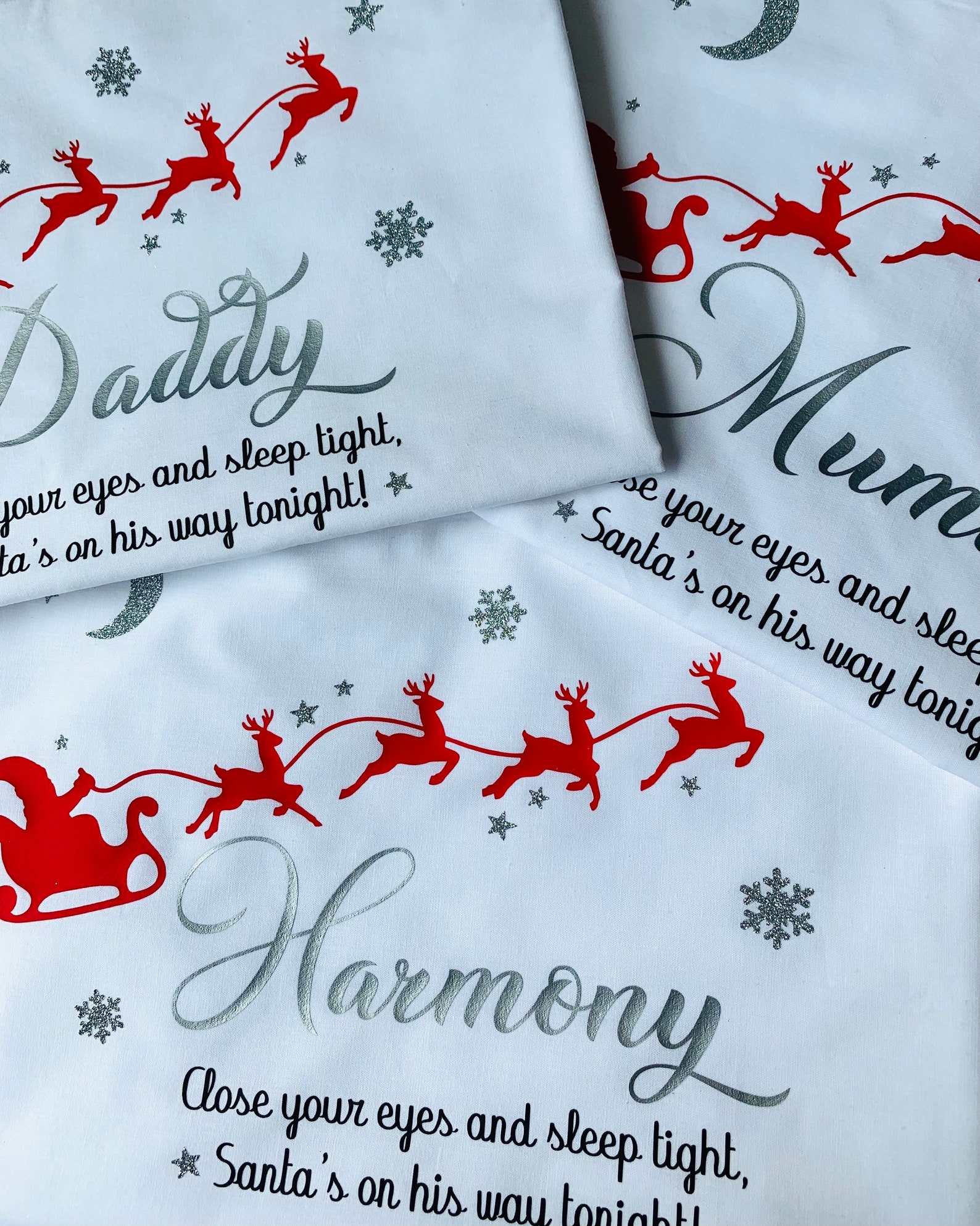 Christmas Pillow Case Personalised Pillow Christmas Eve Box Etsy Sweden